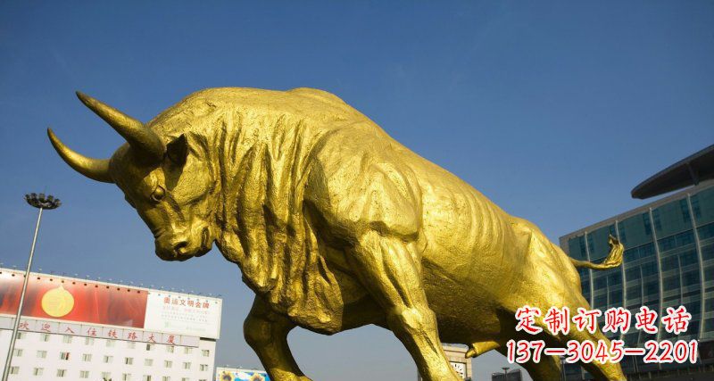 泉州广场牛动物铜雕