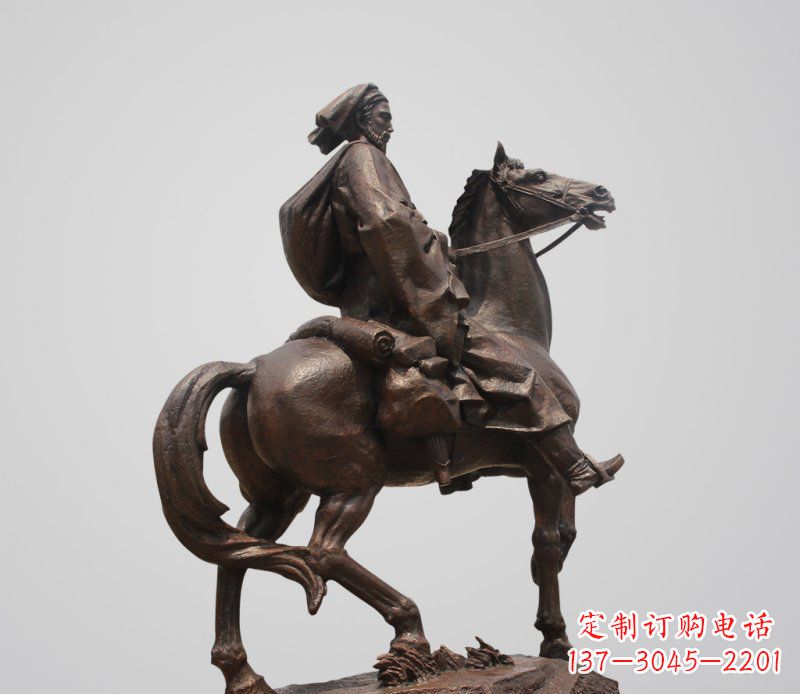 泉州广场欧式骑马人景观铜雕