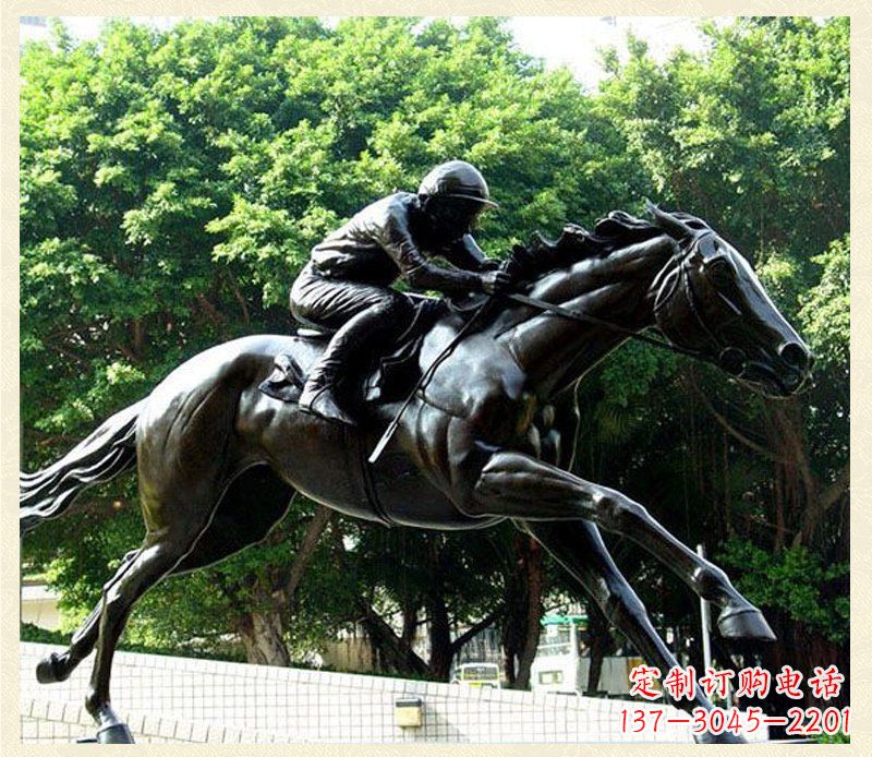 泉州广场骑马景观铜雕