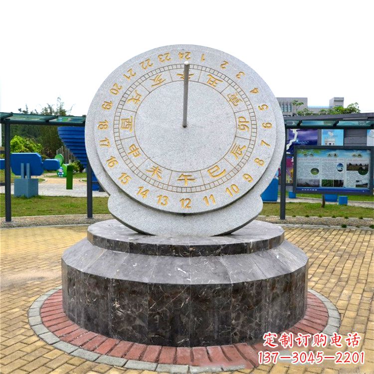 泉州与众不同的精美日晷石雕塑