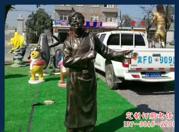 泉州专为您打造的店小二雕塑