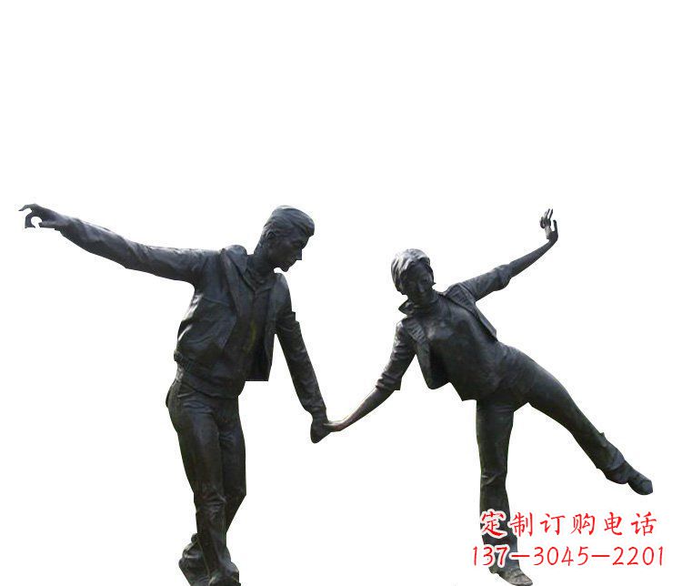 泉州广场铜雕恋人人物雕塑
