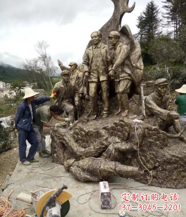 泉州广场伟人纪念铜雕