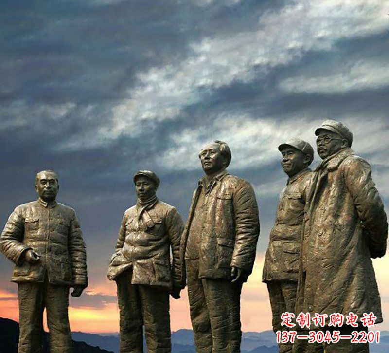 泉州广场五大伟人铜雕