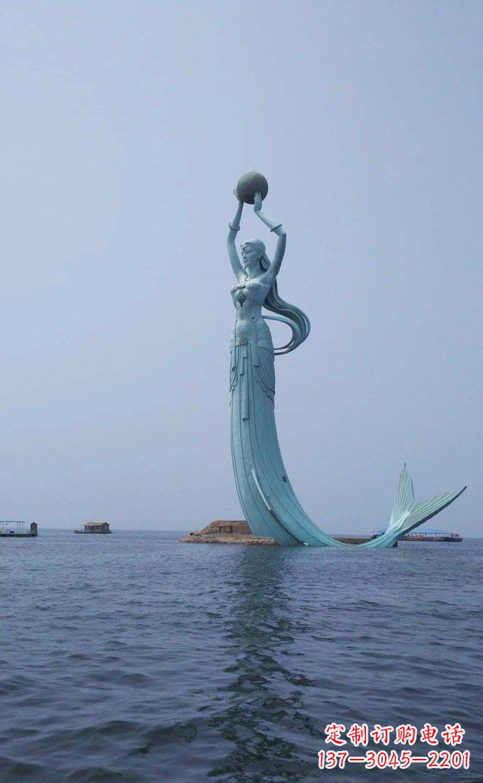 泉州海洋美人鱼不锈钢雕塑