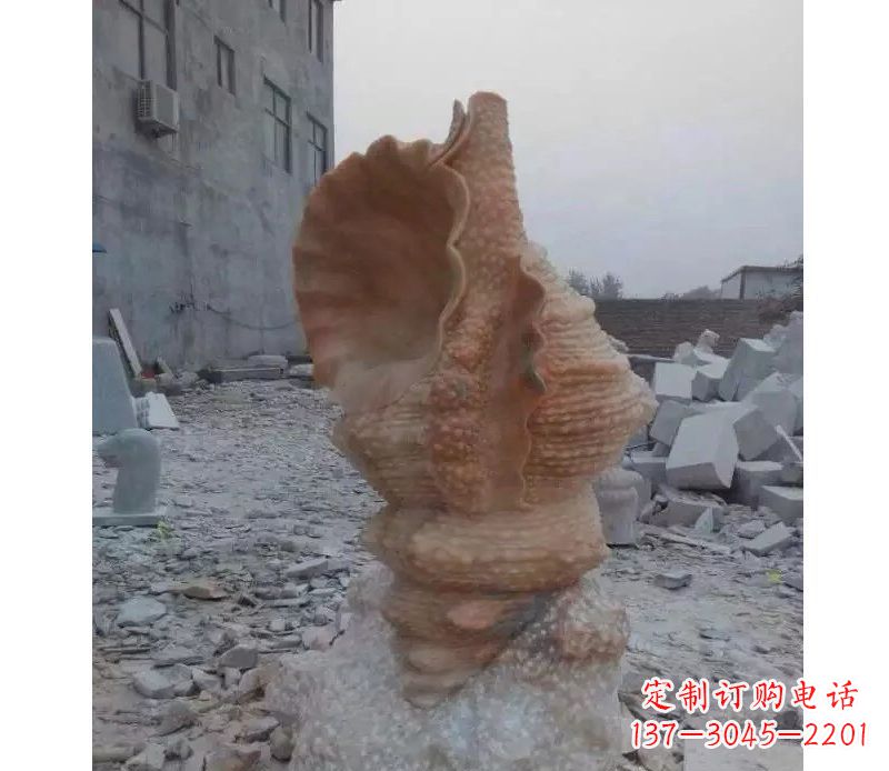 泉州营造海洋气息的海螺景观石雕