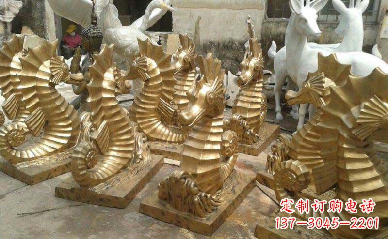 泉州精美的海马动物铜雕,为您带来精致的审美享受