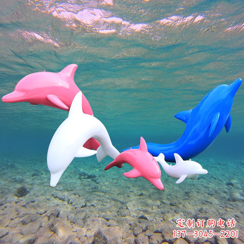 泉州海豚玻璃钢彩绘雕塑–彰显唯美与深情