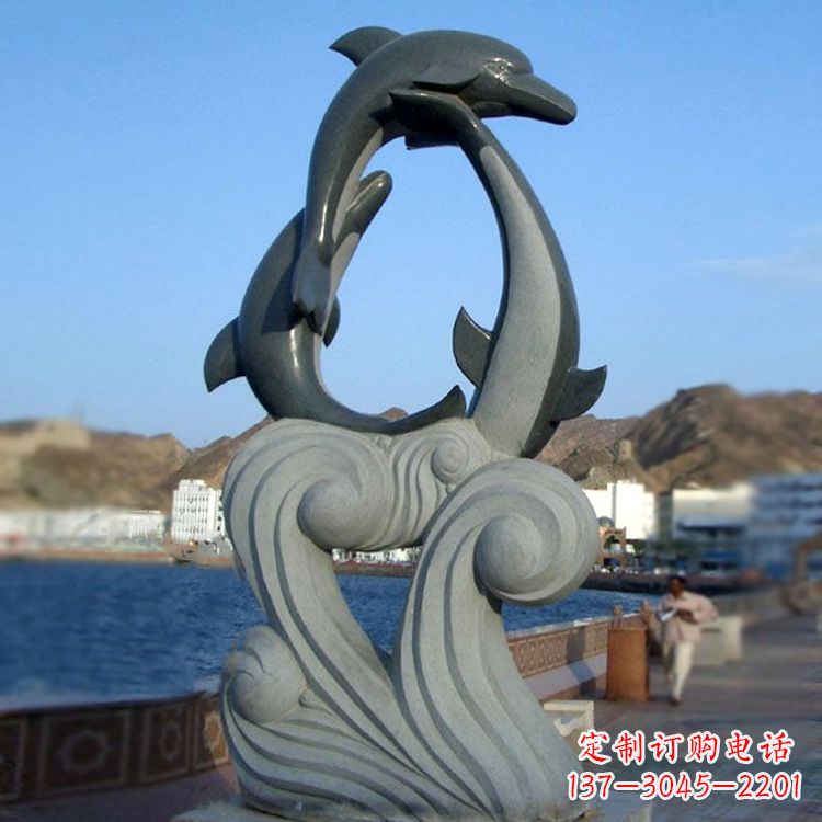 泉州欣赏海豚石雕塑的美丽