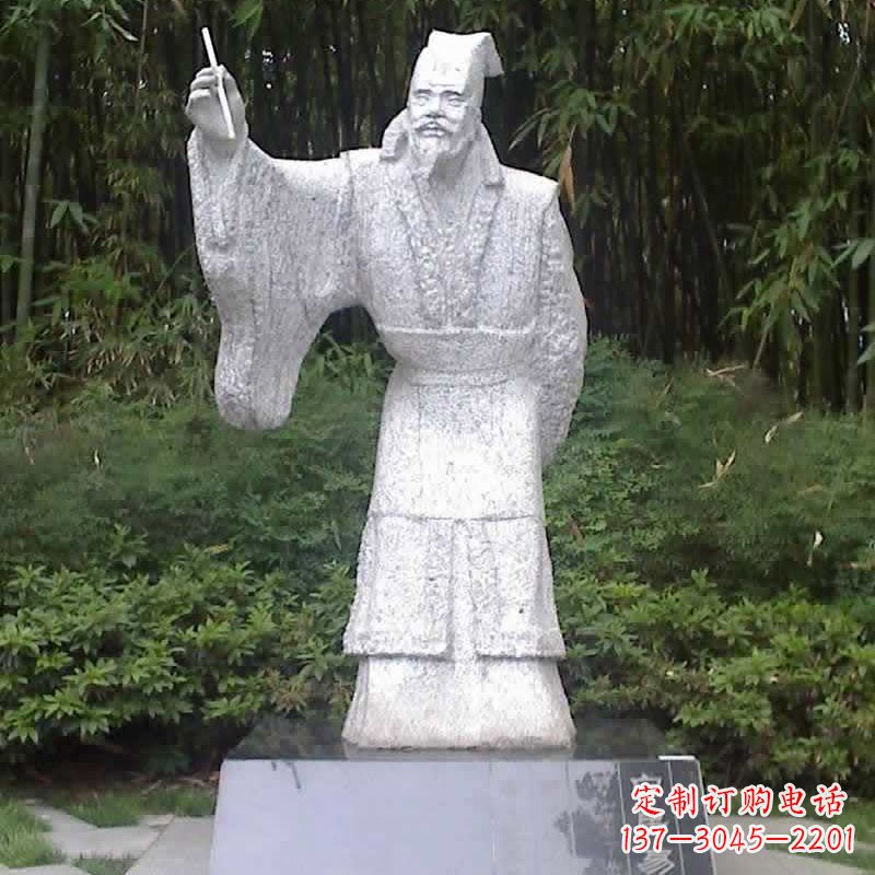 泉州纪念历史文化名人白居易——白玉白居易石雕塑