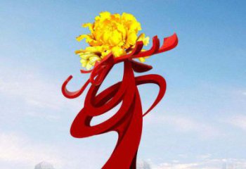 泉州中领雕塑：牡丹花开，把美景永久定格