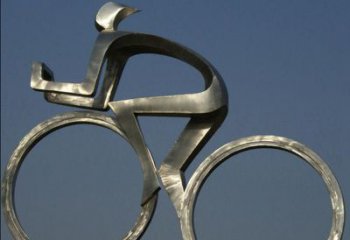 泉州不锈钢骑自行车雕塑