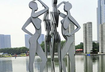 泉州优雅的不锈钢情侣跳舞雕塑