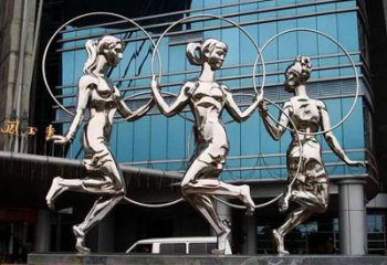 泉州不锈钢跳舞美女雕塑