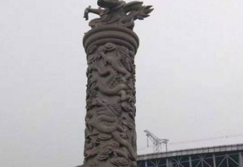 泉州中领雕塑|仿古盘龙柱石雕