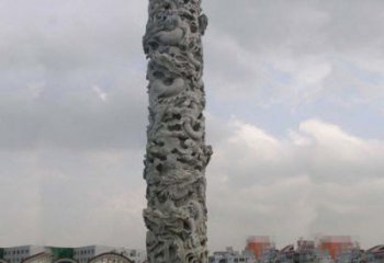 泉州精美仿古盘龙柱石雕