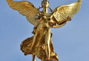 泉州完美雕刻的天使景观铜雕