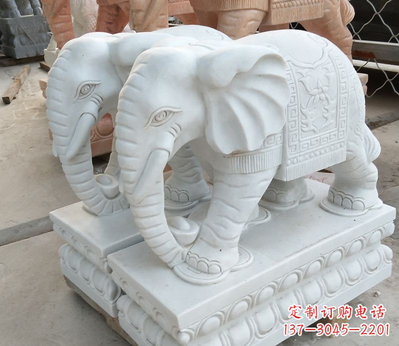 泉州精美大象招财雕塑独特鼻卷魅力无限