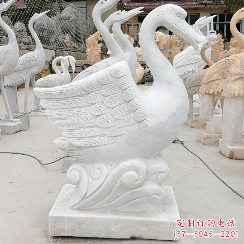 泉州中领雕塑:精美的吐水天鹅雕塑