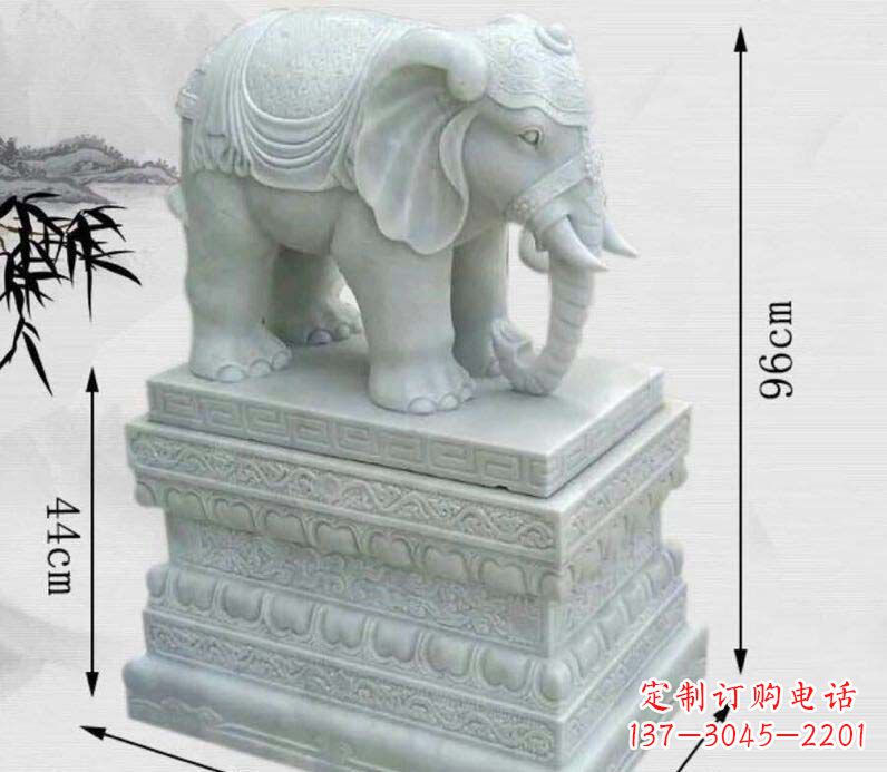 泉州令人惊叹的汉白玉大象门口雕塑