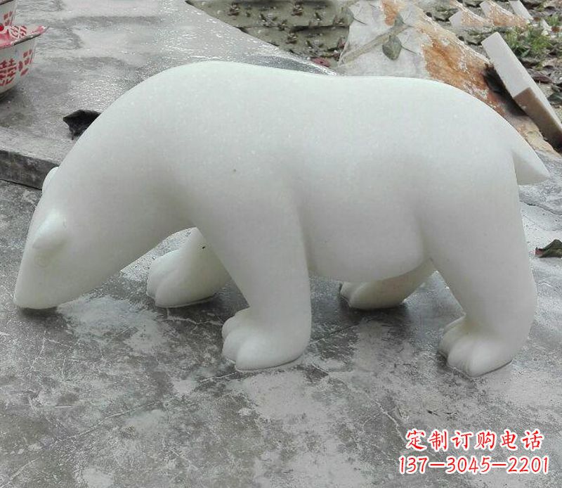 泉州汉白玉动物雕塑·北极熊