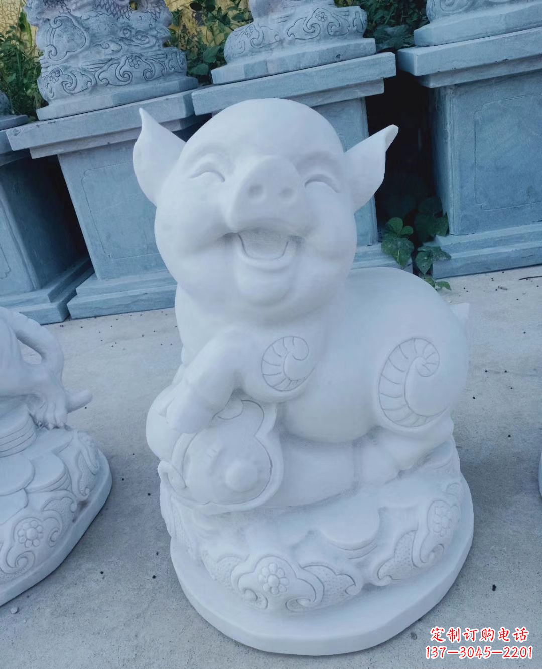泉州领雕塑--汉白玉公园动物十二生肖石雕