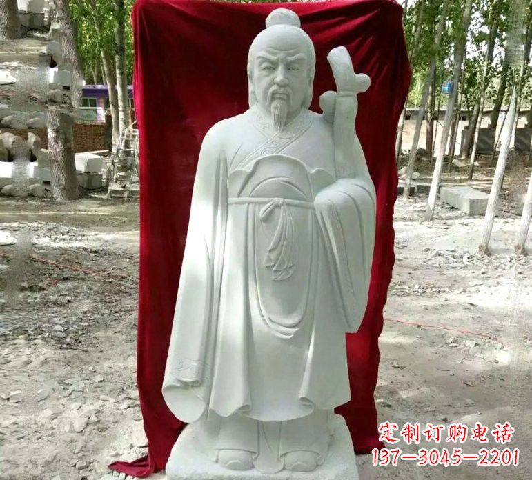 泉州汉白玉古代名医华佗雕塑