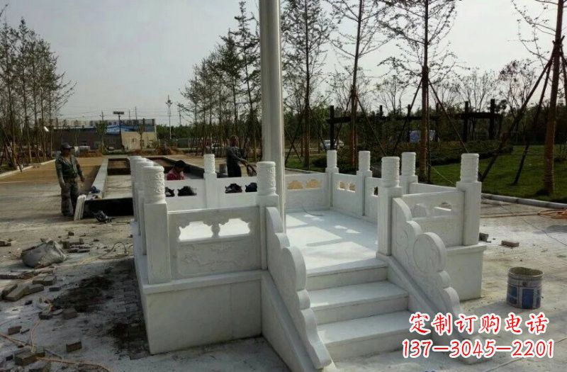 泉州高端汉白玉国旗台石雕,让您的祖国熠熠生辉