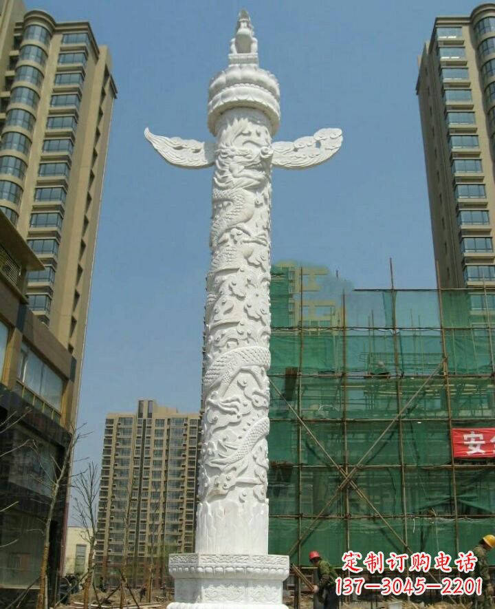 泉州汉白玉华表石雕