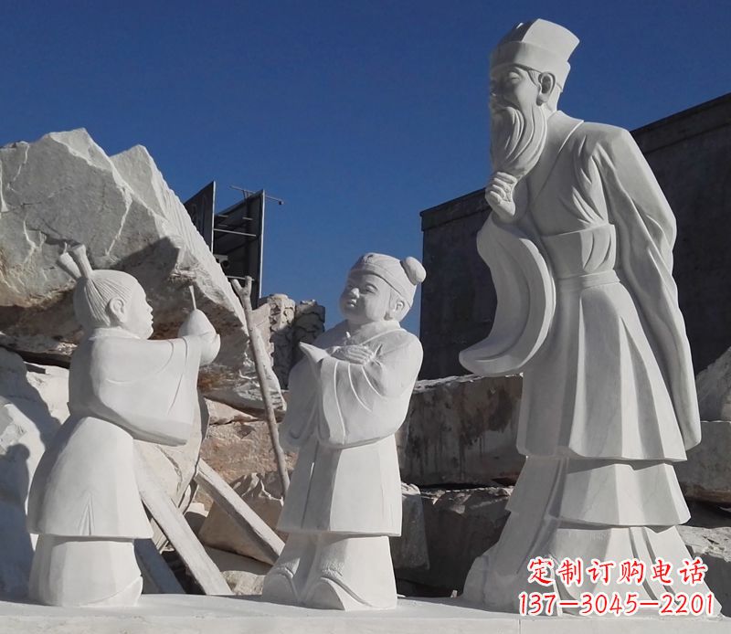 泉州以孔融让梨石雕塑陪伴你的每一天