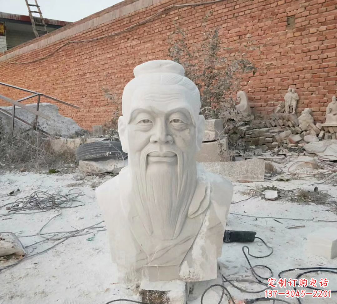 泉州汉白玉孔子雕塑校园烈士名人石雕