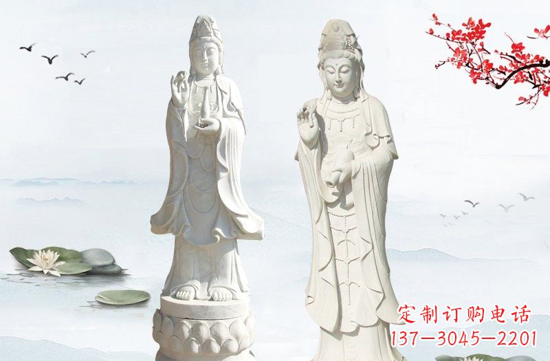 泉州象征慈悲的观音石雕