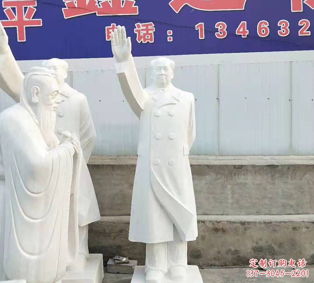 泉州汉白玉毛主席雕塑广场伟人石雕