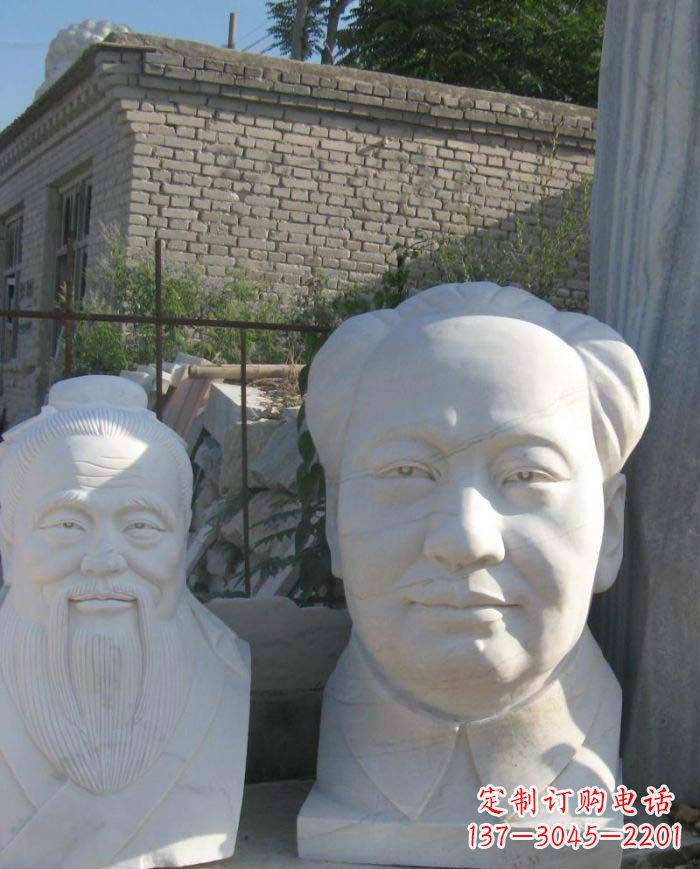 泉州汉白玉毛主席头像近代伟人石雕