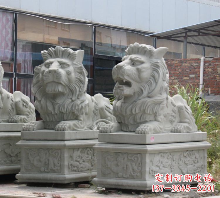 泉州汉白玉欧式狮子石雕