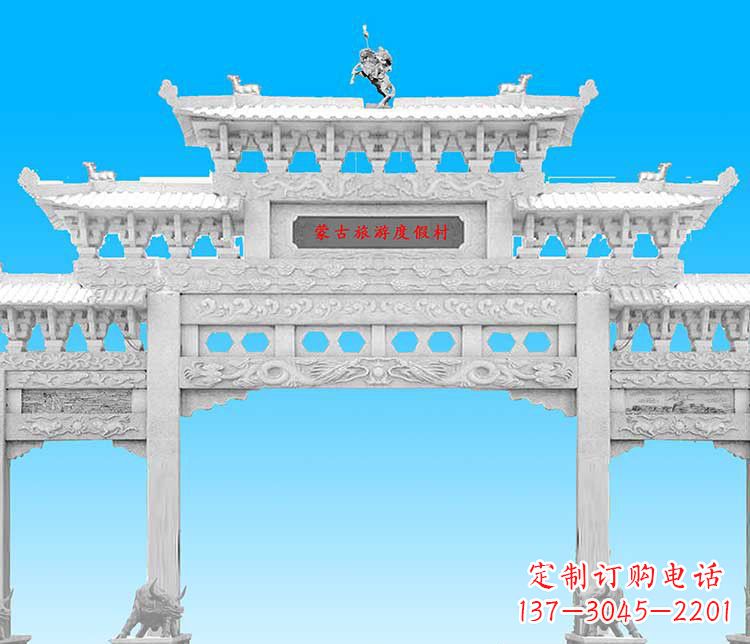 泉州汉白玉牌楼雕塑