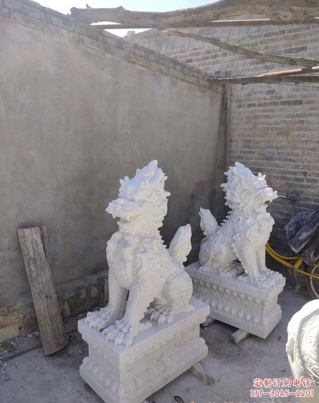 泉州汉白玉麒麟雕塑