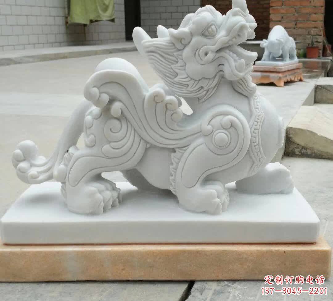 泉州精美汉白玉貔貅雕塑