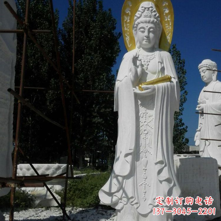 泉州汉白玉石雕佛像石头观音