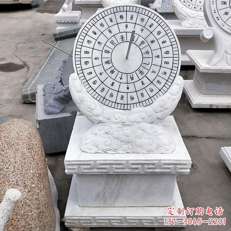 泉州汉白玉石日晷雕塑,专属的精美记忆