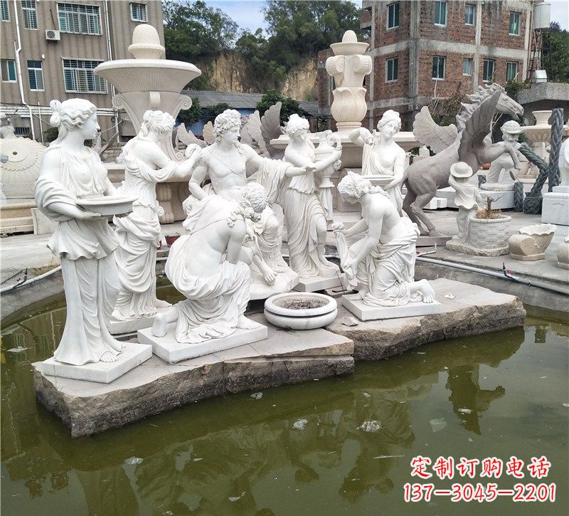 泉州精美绝伦,众宁芙侍奉阿波罗雕塑