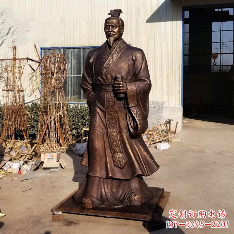 泉州汉武帝刘彻铜雕塑像