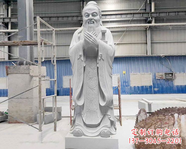 泉州合浦一中孔子雕像,传承文明智慧