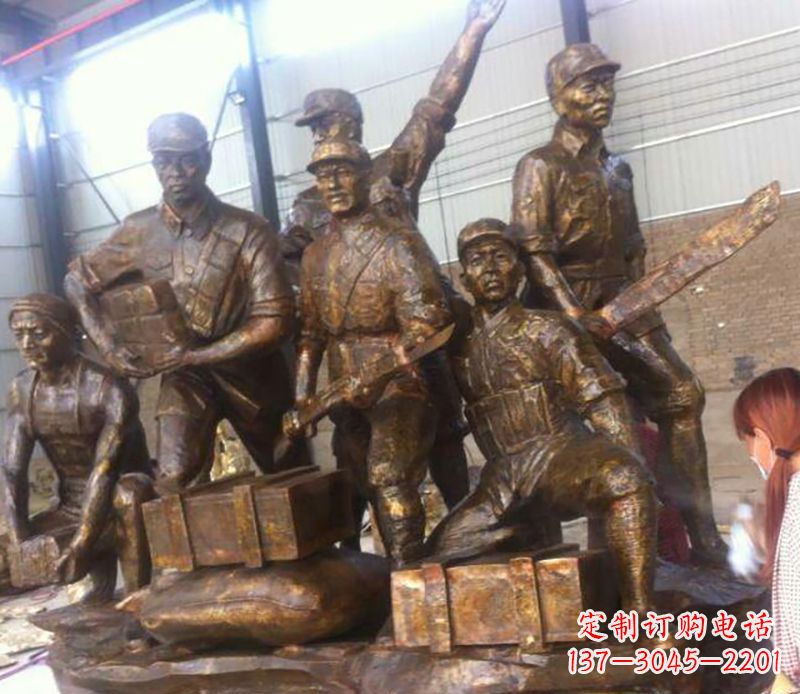 泉州把热血历史纪念永久铸就——红军雕塑