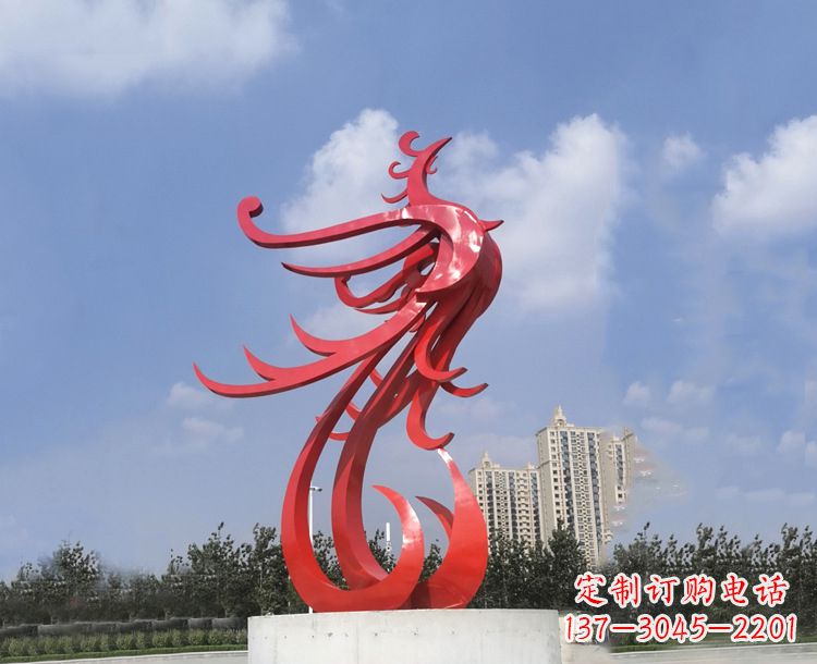泉州领雕塑凤凰户外园林广场景观动物雕塑