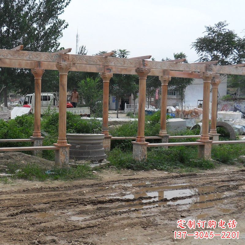泉州红色石雕长廊花架
