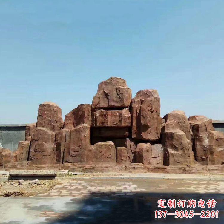 泉州红色塑石塑石仿真假山