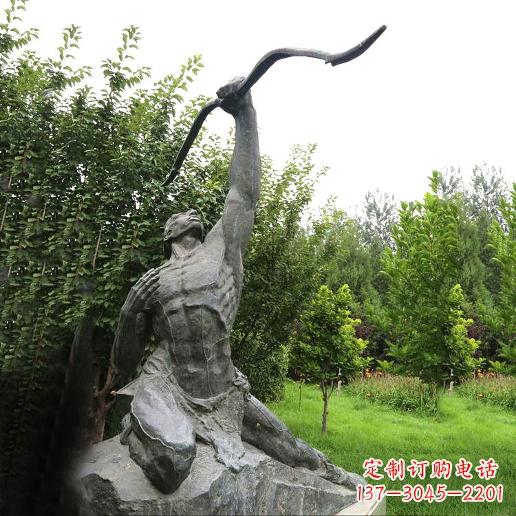 泉州后羿射日青石雕塑