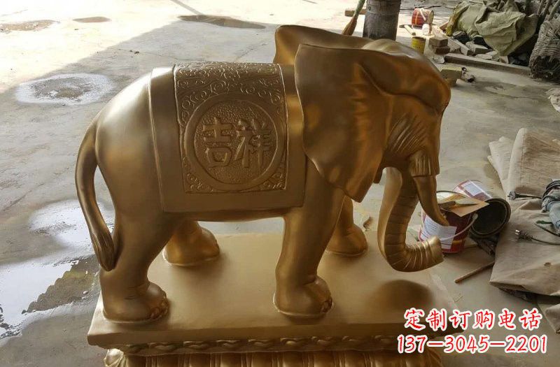 泉州湖南玻璃钢仿铜大象雕塑,为您展示艺术之美