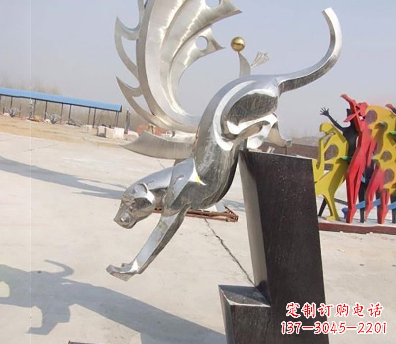 泉州经典大气的不锈钢豹子雕塑